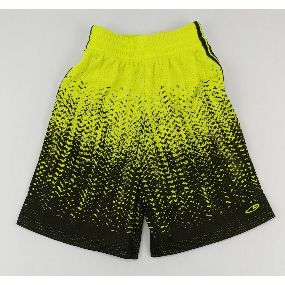 Champion Boy Shorts,‎ Size S, Neon/Gray, 100% Polyester